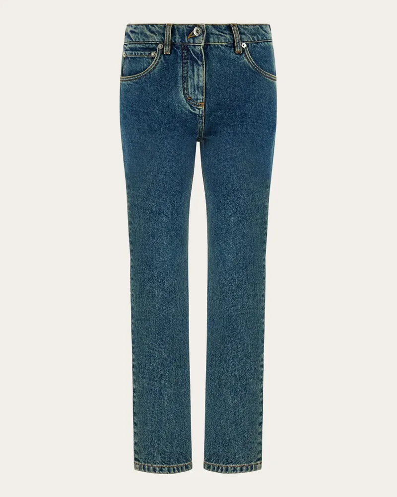 Ferragamo Damen Slim-Fit-Jeans Blau Blau