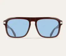 Herren Rechteckige Sonnenbrillen Braun