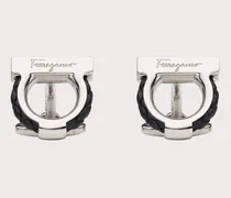 Herren Gancini-Manschettenknöpfe Schwarz