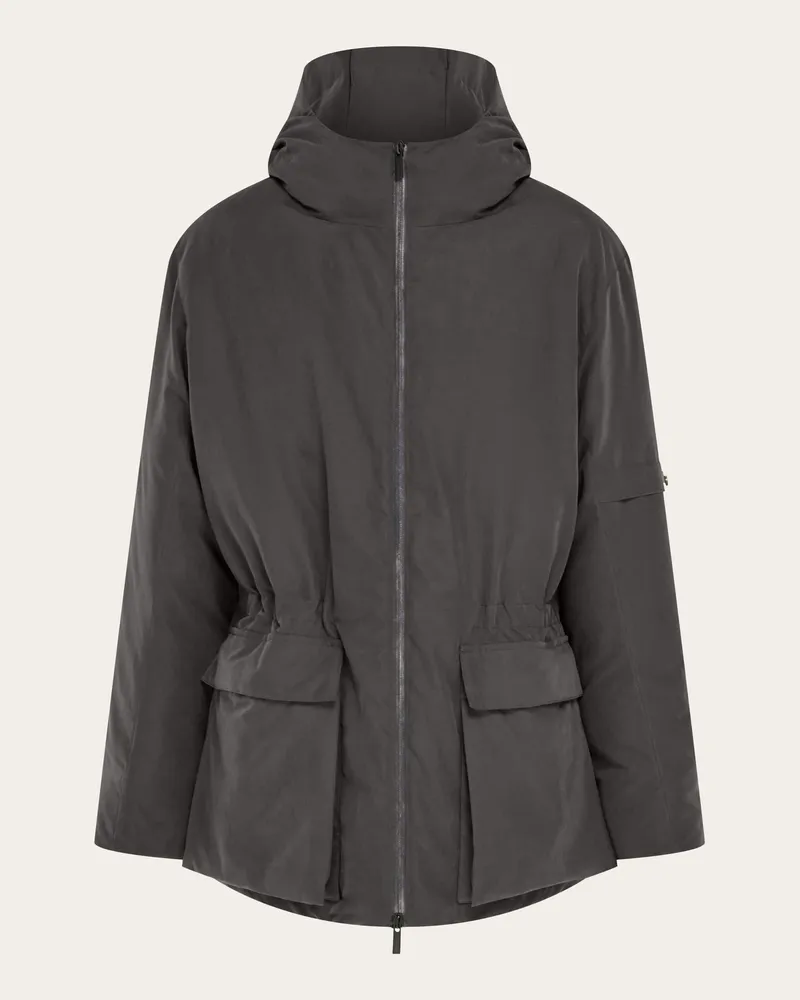 Ferragamo Herren Gepolsterte Longjacke Grau Grau