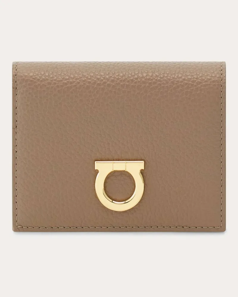 Ferragamo Damen Gancini Portemonnaie Braun Braun