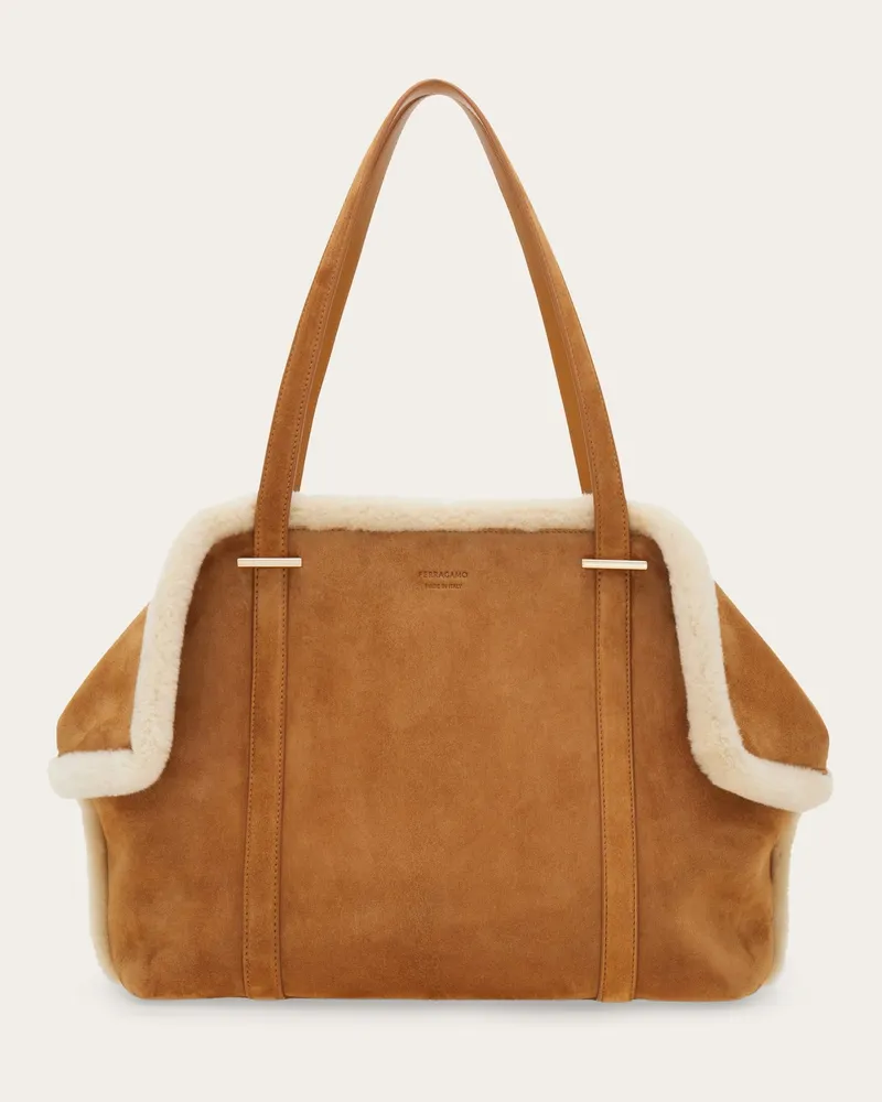 Ferragamo Damen Totebag (M) Braun Braun