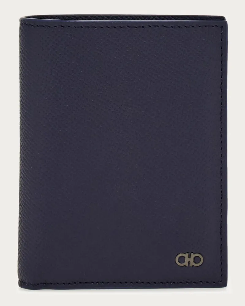 Ferragamo Herren Gancini Portemonnaie Blau Blau