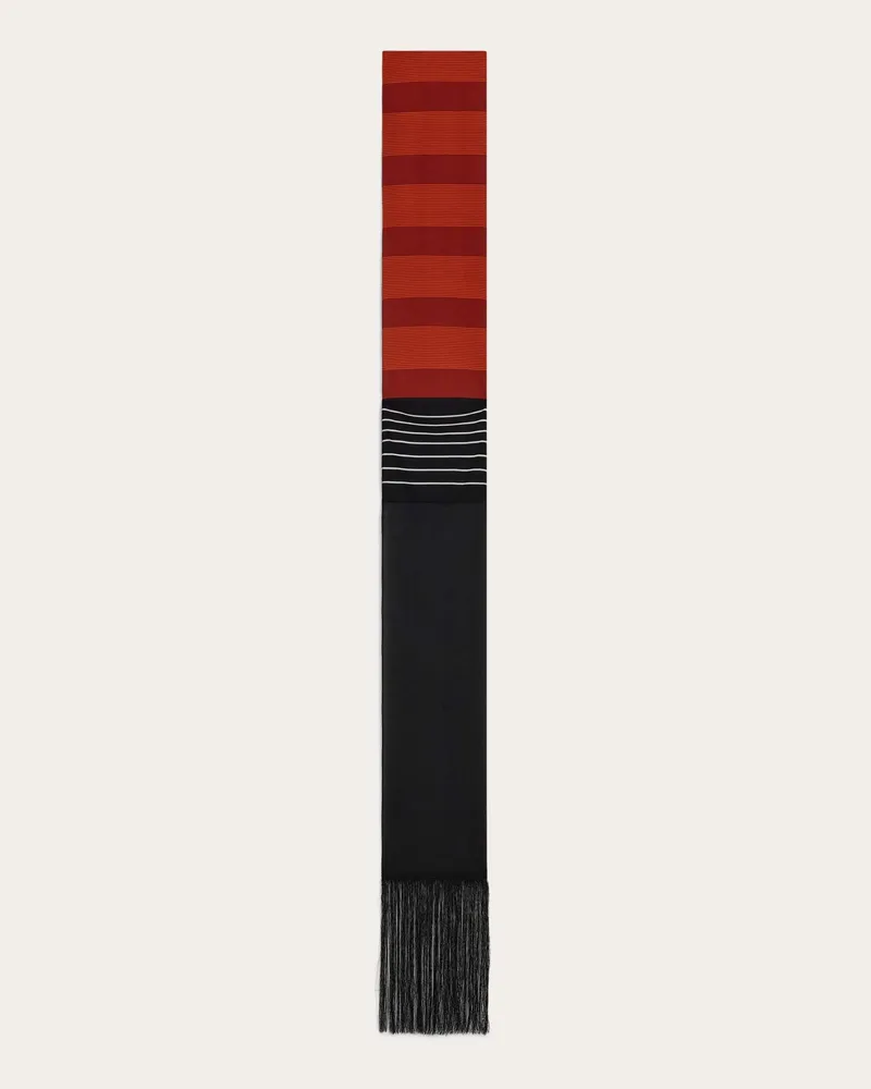 Ferragamo Damen Langer Schal mit Fransen Orange Orange