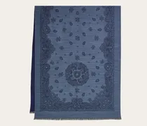 Herren Stola mit Arabesque-Print Blau