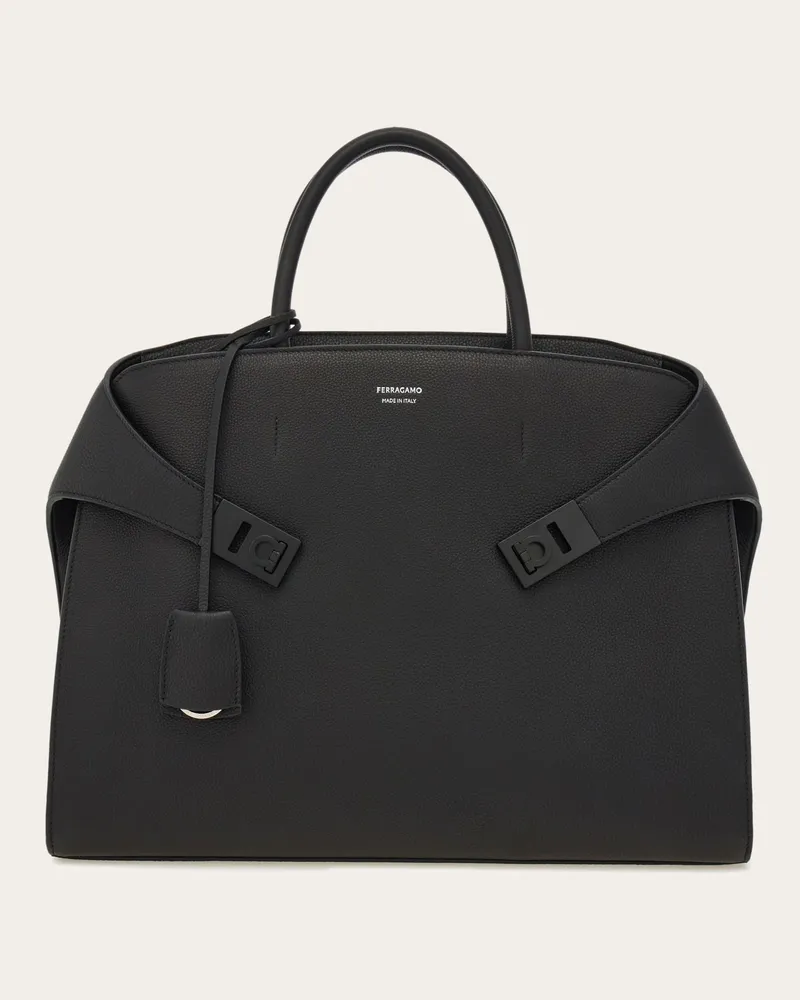 Ferragamo Herren Aktentasche Hug Schwarz Schwarz