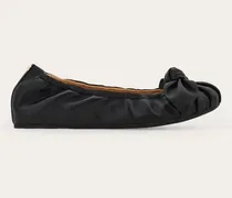 Damen Ballerina mit Schleife Schwarz Größe 5