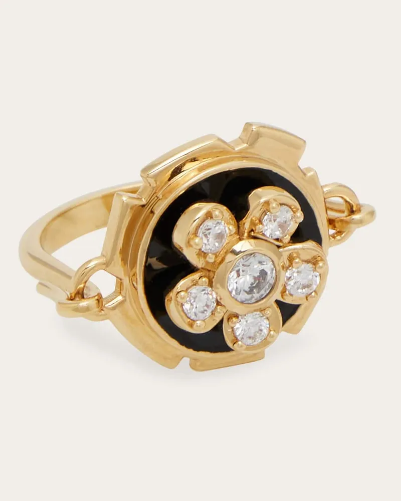 Ferragamo Damen Ring mit Blume - Größe 52 Gold Gold