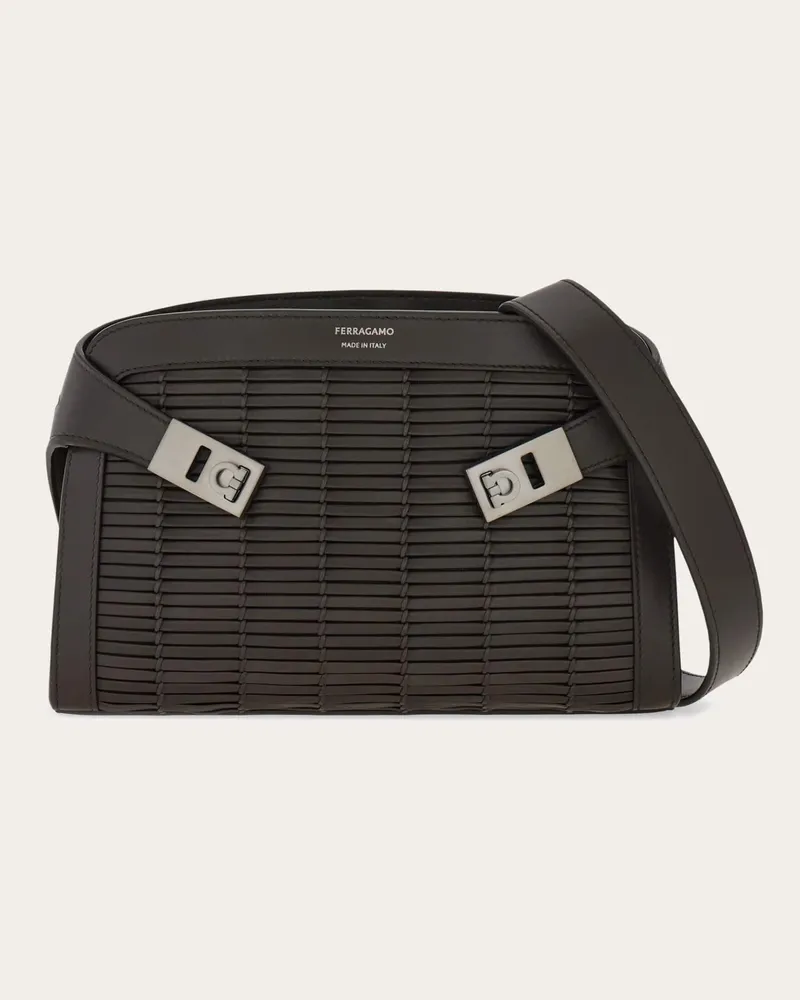 Ferragamo Herren Hug Umhängetasche Braun Braun