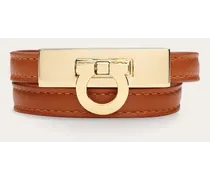 Damen Gancini Doppel-Armband (16cm) Braun