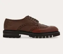 Herren Derby-Schuh mit-Broguing Braun Größe