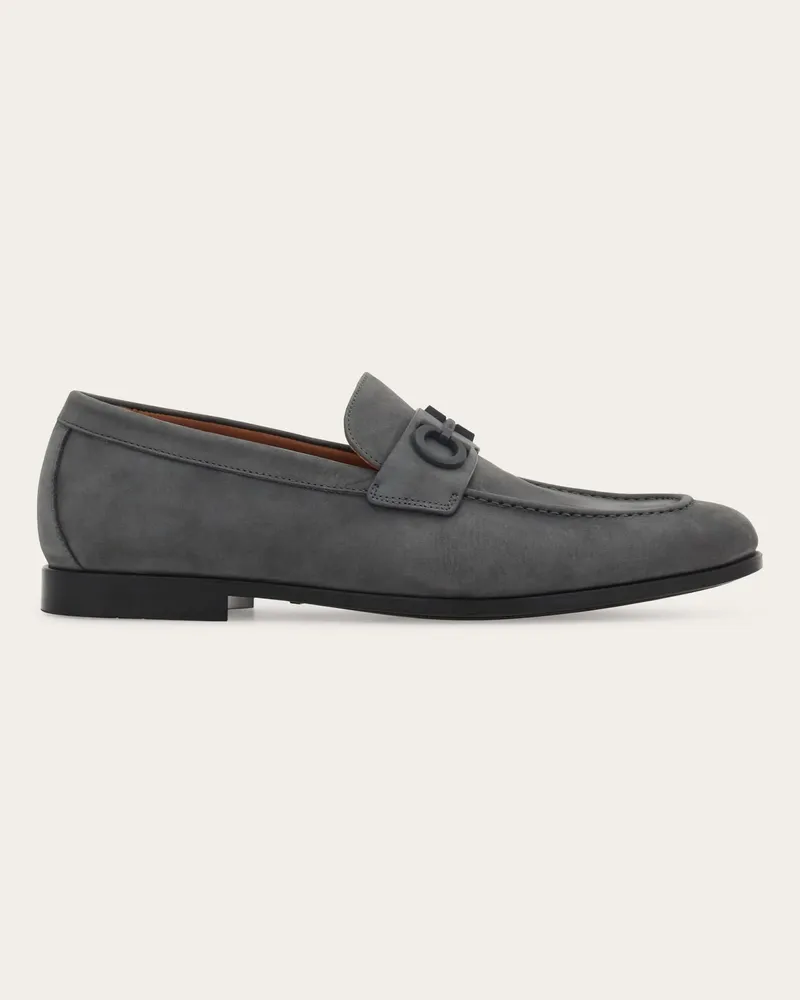Ferragamo Herren Loafer mit Gancini-Trense Grau Größe Grau