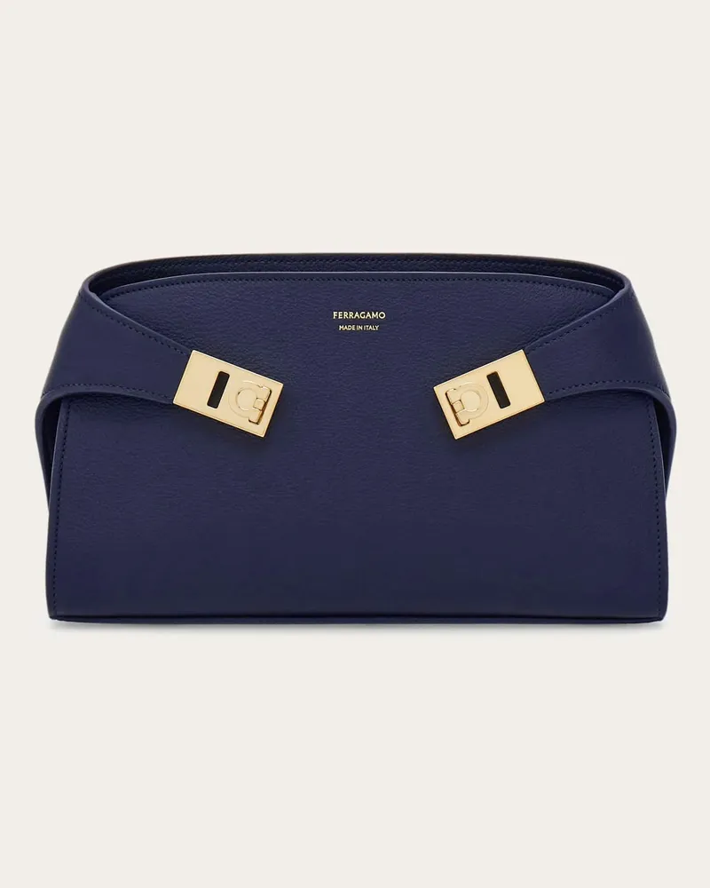 Ferragamo Damen Hug Mini Umhängetasche Blau Blau