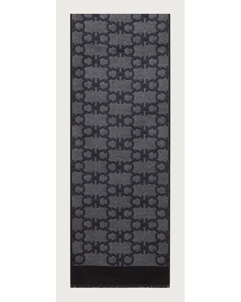Ferragamo Herren Gancini-Schal Grau Grau