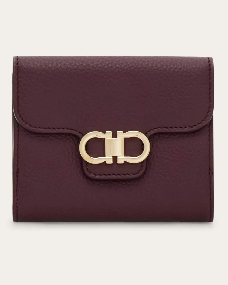 Ferragamo Damen Gancini Portemonnaie Violett Violett