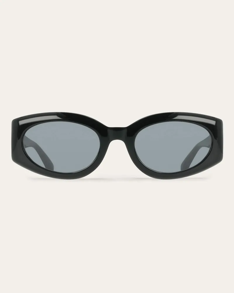 Ferragamo Damen Rechteckige Sonnenbrillen Schwarz Schwarz