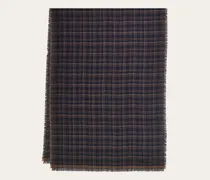 Herren Schal aus Kaschmir und Seide Blau