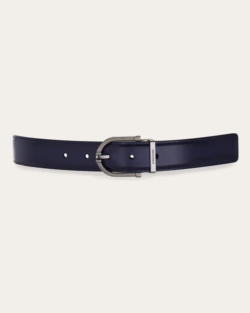 Ferragamo Herren Verstellbarer Wendegürtel Blau Blau