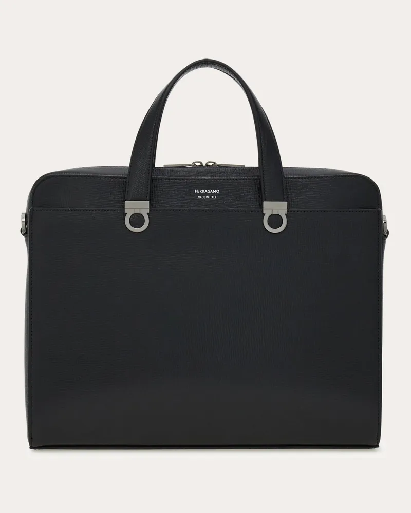 Ferragamo Herren Gancini Aktentasche Schwarz Schwarz