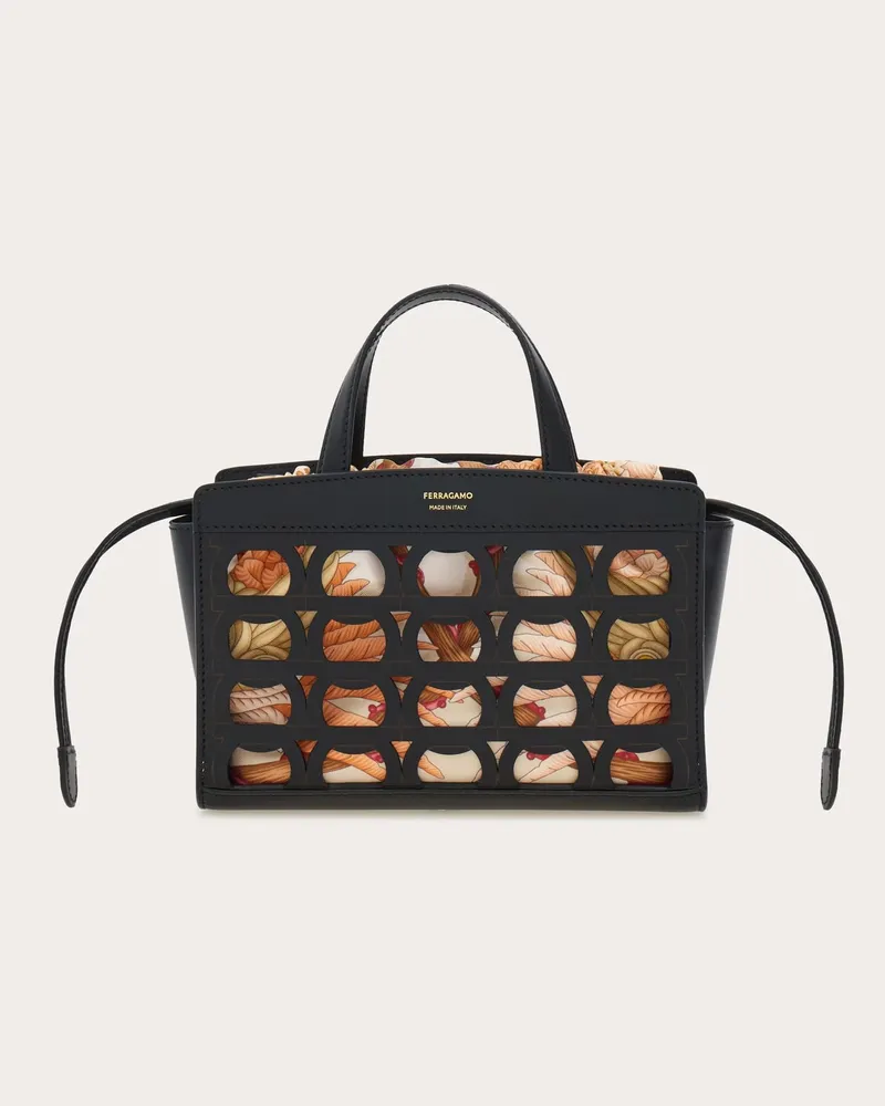 Ferragamo Damen Mini Totebag Schwarz Schwarz
