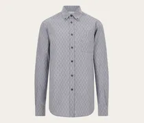 Herren Oberhemd Ferragamo-Monogram Grau