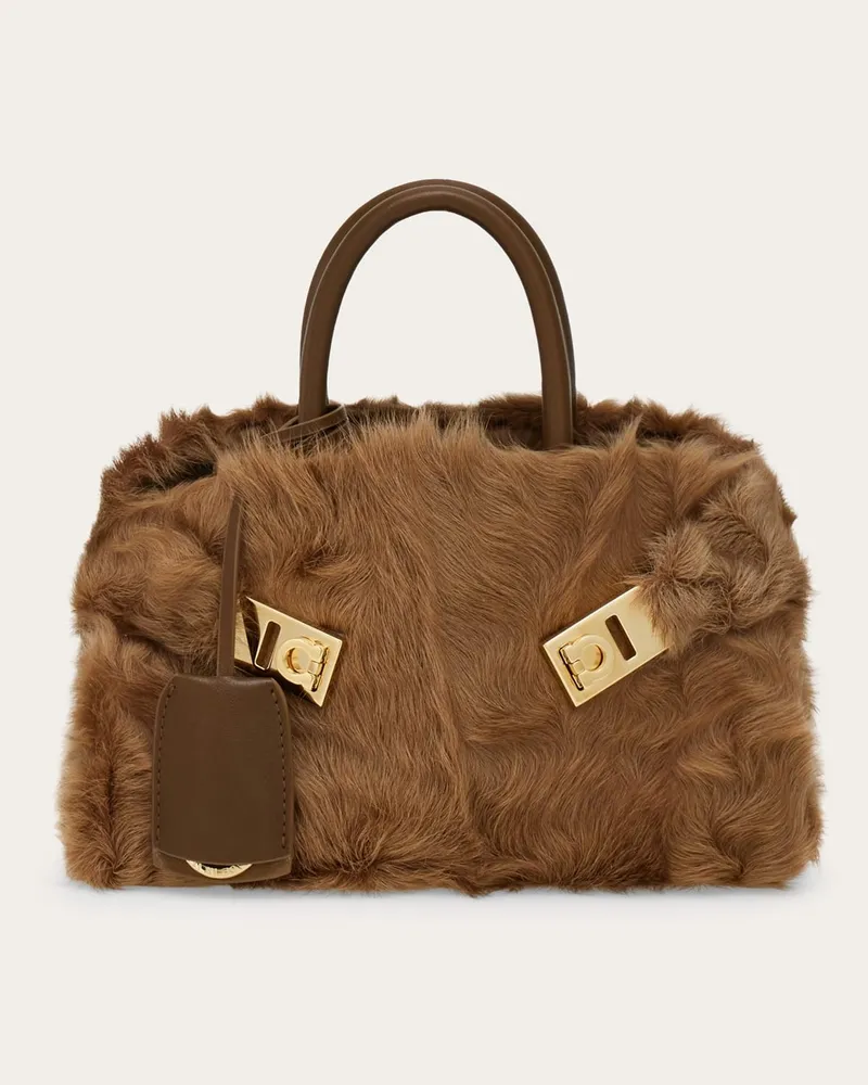 Ferragamo Damen Handtasche Hug (XS) Braun Braun