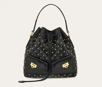 Damen Multipocket-Beuteltasche Schwarz