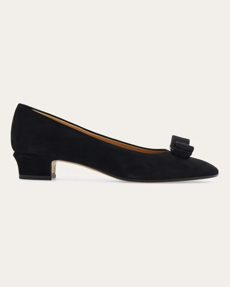 Ferragamo Damen Pumps mit Vara-Schleife Schwarz Größe 5 Schwarz