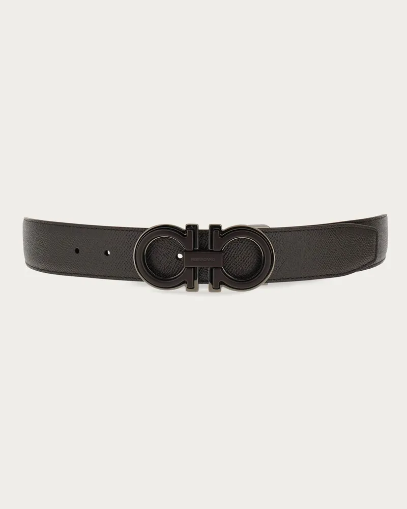 Ferragamo Herren Verstellbarer Gancini Wendegürtel Braun Braun