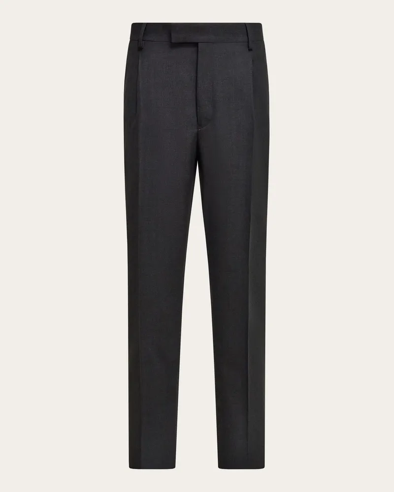 Ferragamo Herren Schneiderhose aus reiner Wolle Grau Grau