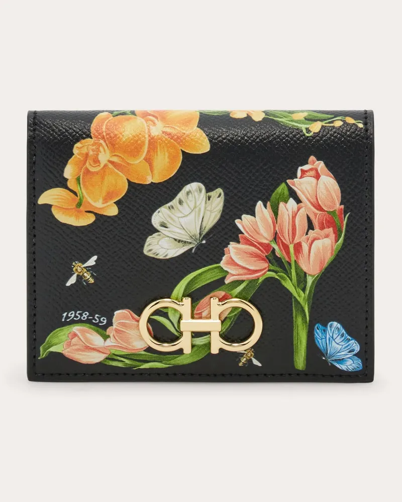 Ferragamo Damen Kompaktes Gancini Portemonnaie Mehrfarbig Mehrfarbig