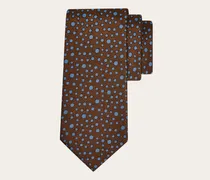 Herren Seidenkrawatte mit Pünktchen-Print - Infinite Inspirations Braun
