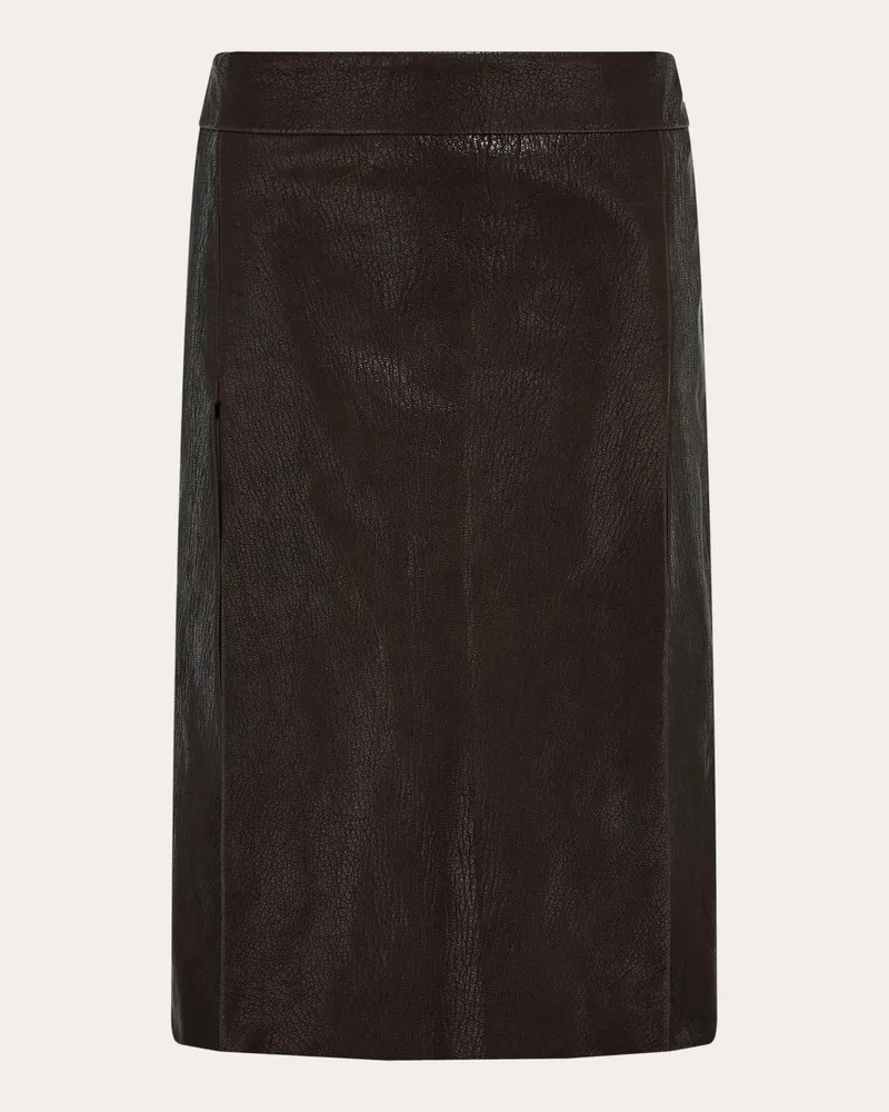Ferragamo Damen Lederrock Braun Braun