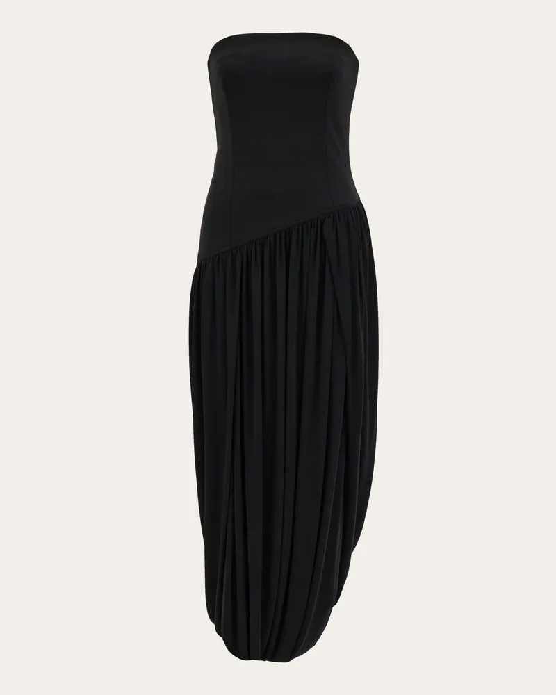 Ferragamo Damen Bustierkleid Schwarz Schwarz