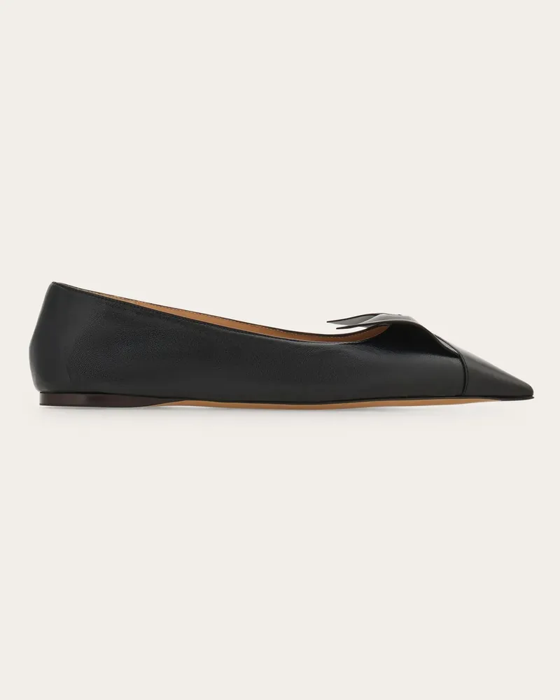 Ferragamo Damen Ballerina soft mit Schleife Schwarz Größe Schwarz