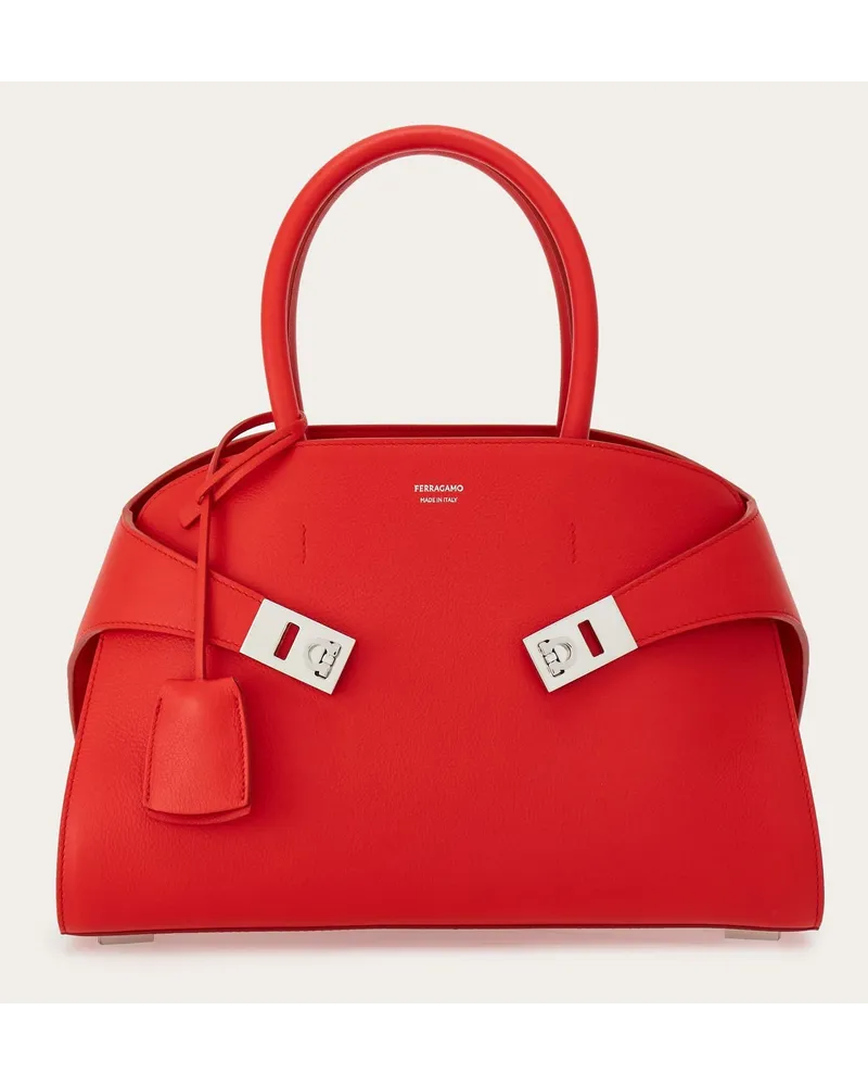 Ferragamo Damen Hug Handtasche (M) Rot Rot