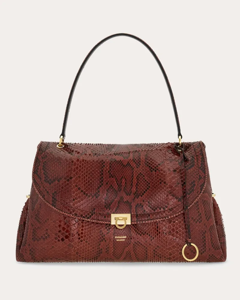 Ferragamo Damen Gancini Umhängetasche (L) Rot Rot