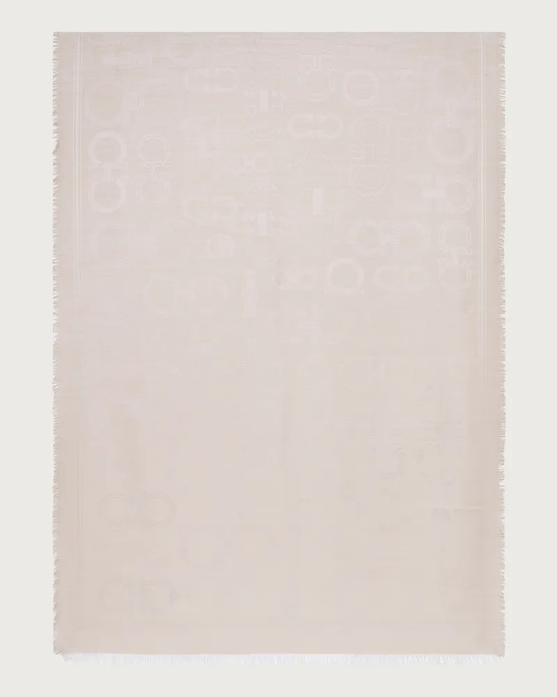 Ferragamo Damen Stola mit Gancini-Detail Beige Beige