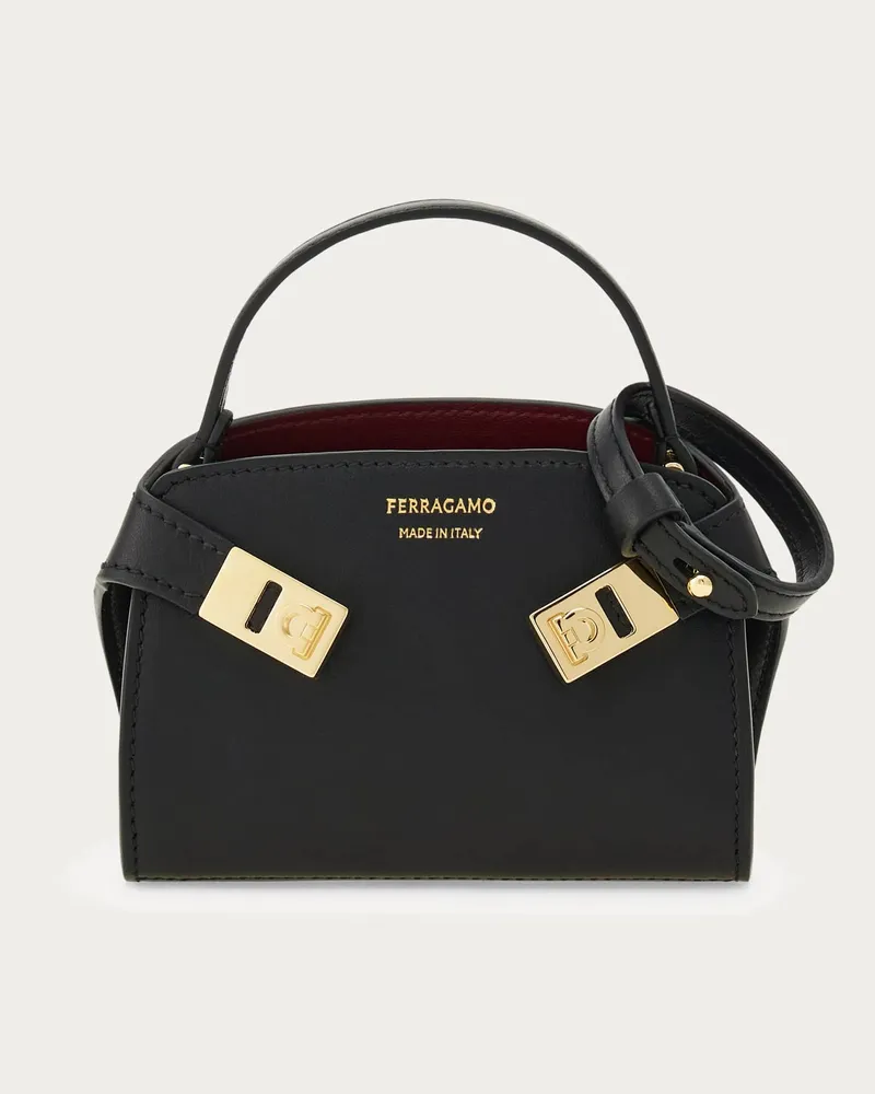 Ferragamo Damen Hug Mini-Charm Schwarz Schwarz