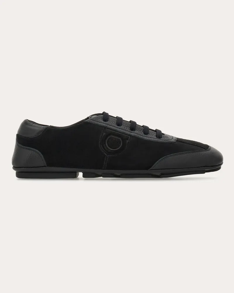 Ferragamo Herren Driver-Schnürschuh Schwarz Größe 5 Schwarz