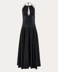 Ferragamo Langes Kleid aus Cady Schwarz