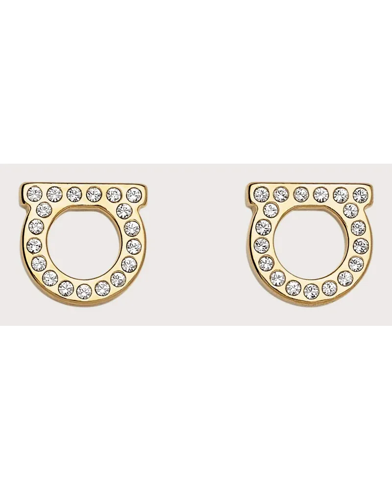 Ferragamo Damen Gancini-Ohrringe Crystals (S) Gold Gold