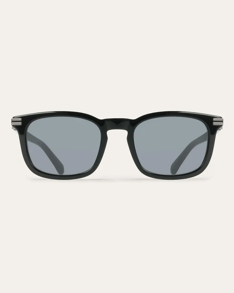 Ferragamo Herren Quadratische Sonnenbrillen Schwarz Schwarz
