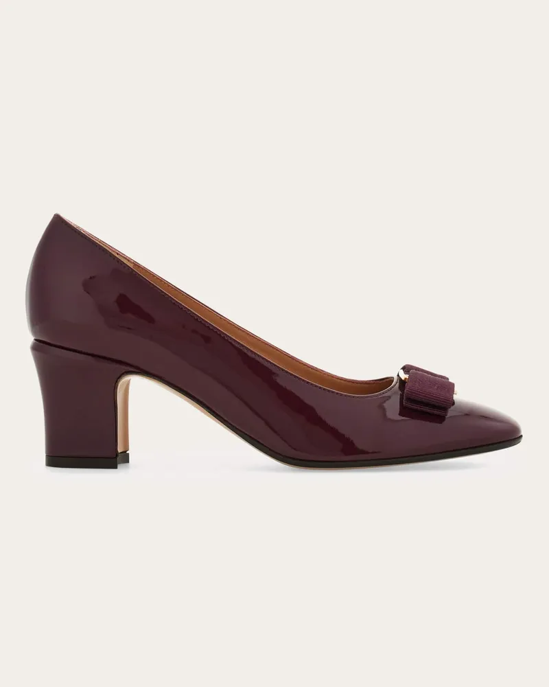 Ferragamo Damen Pumps mit Vara-Schleife Violett Größe Violett