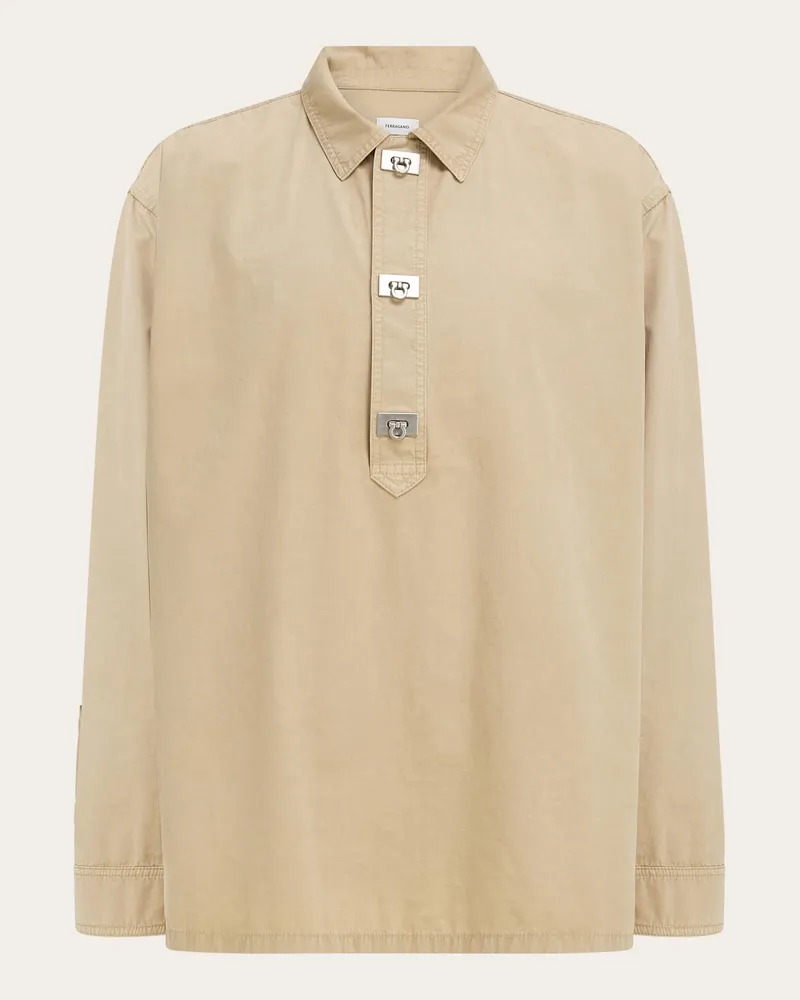 Ferragamo Herren Polo-Oberhemd Beige Beige