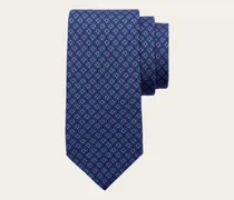 Herren Seidenkrawatte mit Tetris-Print Blau