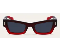 Damen Rechteckige Sonnenbrillen Rot