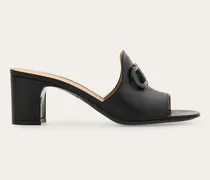 Damen Slide mit Gancini-Ornament Schwarz Größe