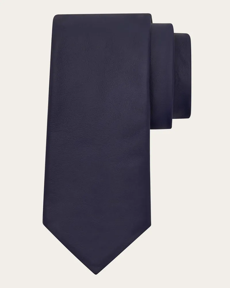 Ferragamo Herren Krawatte aus Nappaleder Blau Blau