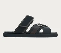 Herren Sandale mit Gancini-Ornament Schwarz Größe